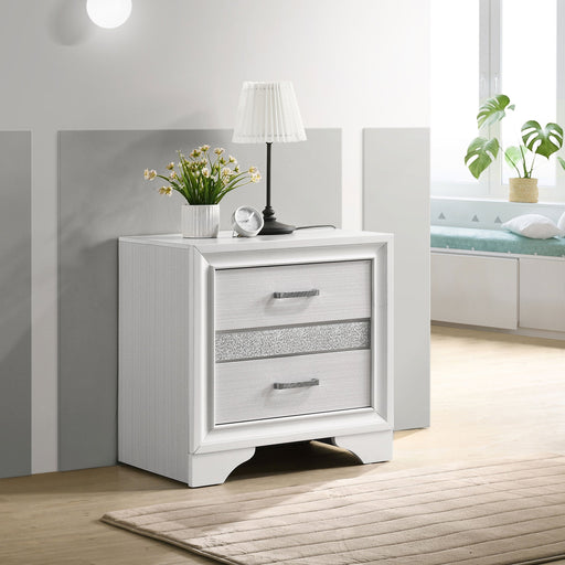 Coaster Miranda 2-drawer Nightstand Tray White Default Title