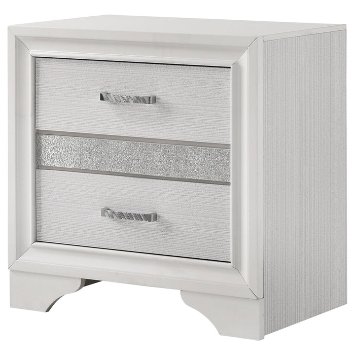 Coaster Miranda 2-drawer Nightstand Tray White Default Title