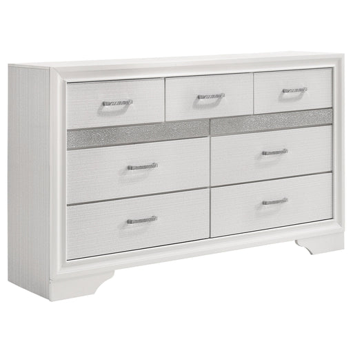 Coaster Miranda 7-drawer Dresser White and Rhinestone Default Title