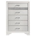 Coaster Miranda 5-drawer Chest White and Rhinestone Default Title