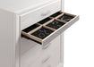 Coaster Miranda 5-drawer Chest White and Rhinestone Default Title