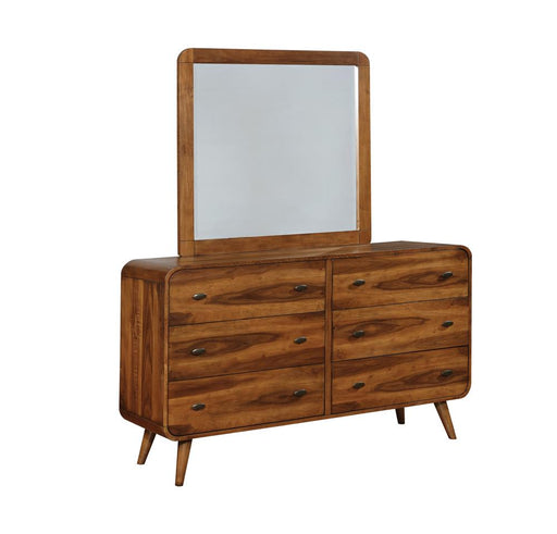 Coaster Robyn 6-drawer Dresser with Mirror Dark Walnut With Mirror