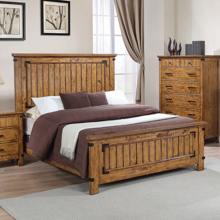 Coaster Brenner Panel Bed Rustic Honey Twin