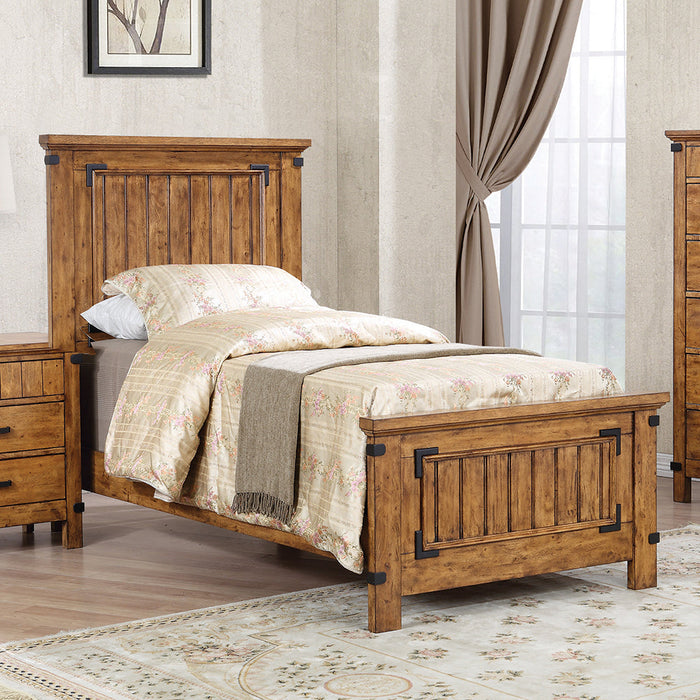 Coaster Brenner Panel Bed Rustic Honey Twin