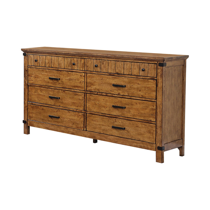 Coaster Brenner 8-drawer Dresser Rustic Honey Default Title