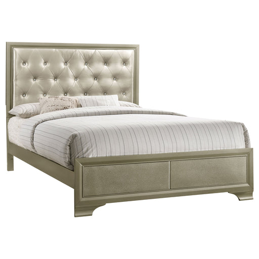 Coaster Beaumont Upholstered Bed Champagne King