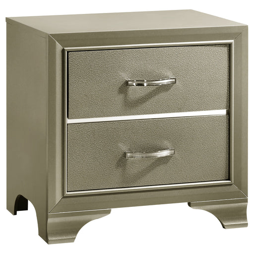 Coaster Beaumont 2-drawer Rectangular Nightstand Champagne Default Title