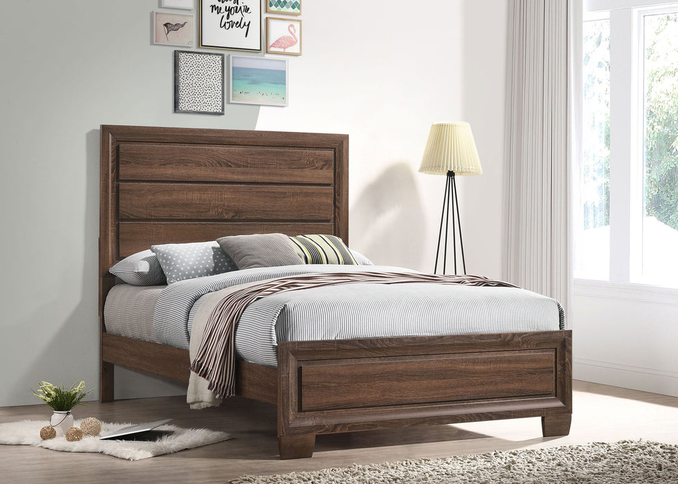 Coaster Brandon Panel Bed Medium Warm Brown Twin