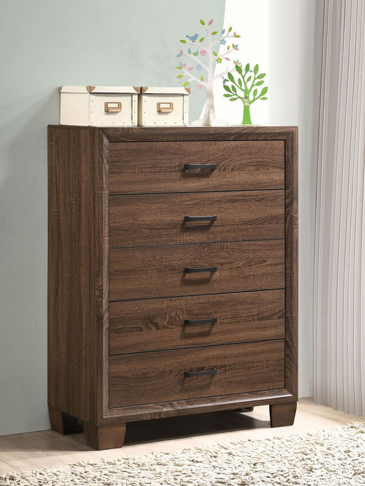 Coaster Brandon 5-drawer Chest Medium Warm Brown Default Title