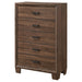 Coaster Brandon 5-drawer Chest Medium Warm Brown Default Title