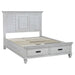 Franco Wood Queen Storage Panel Bed Distressed White