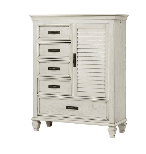 Coaster Franco 5-drawer Door Chest Antique White Default Title