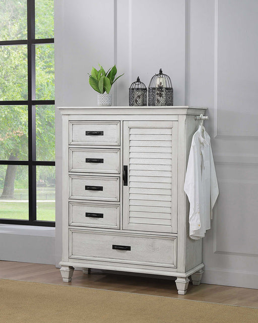 Coaster Franco 5-drawer Door Chest Antique White Default Title