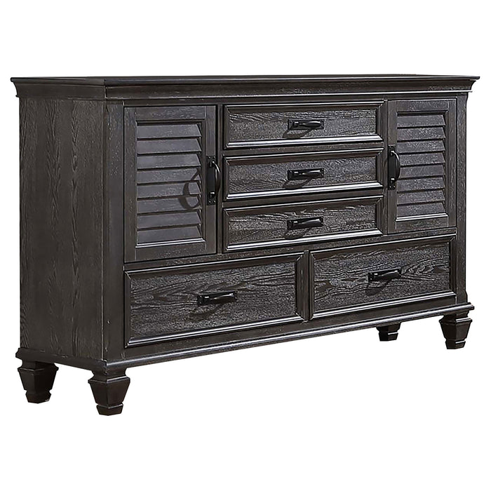 Franco 5-drawer Dresser with Mirror Weathered Sage