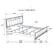 Coaster Barzini Upholstered Panel Bed White Cal King