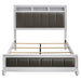 Coaster Barzini Upholstered Panel Bed White Cal King