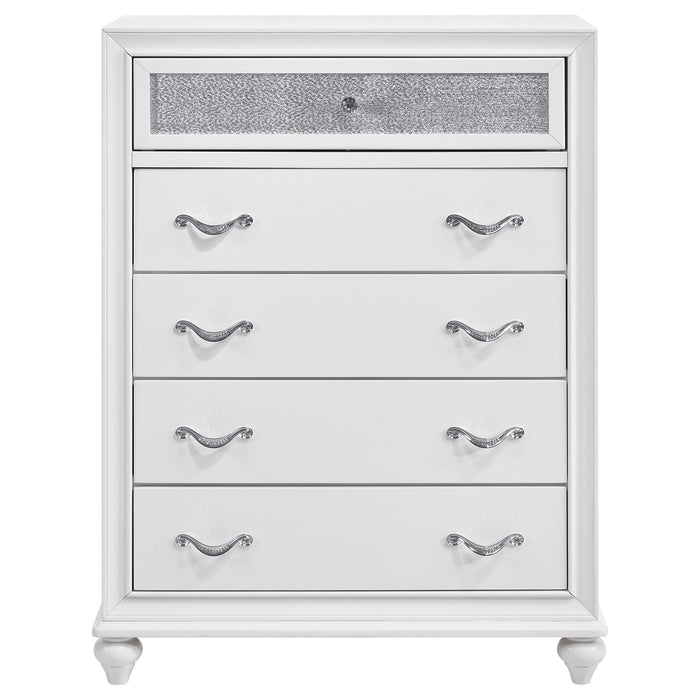 Coaster Barzini 5-drawer Chest White Default Title