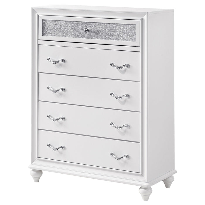 Coaster Barzini 5-drawer Chest White Default Title