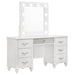 Coaster Barzini 7-drawer Vanity Desk with Lighted Mirror White Default Title