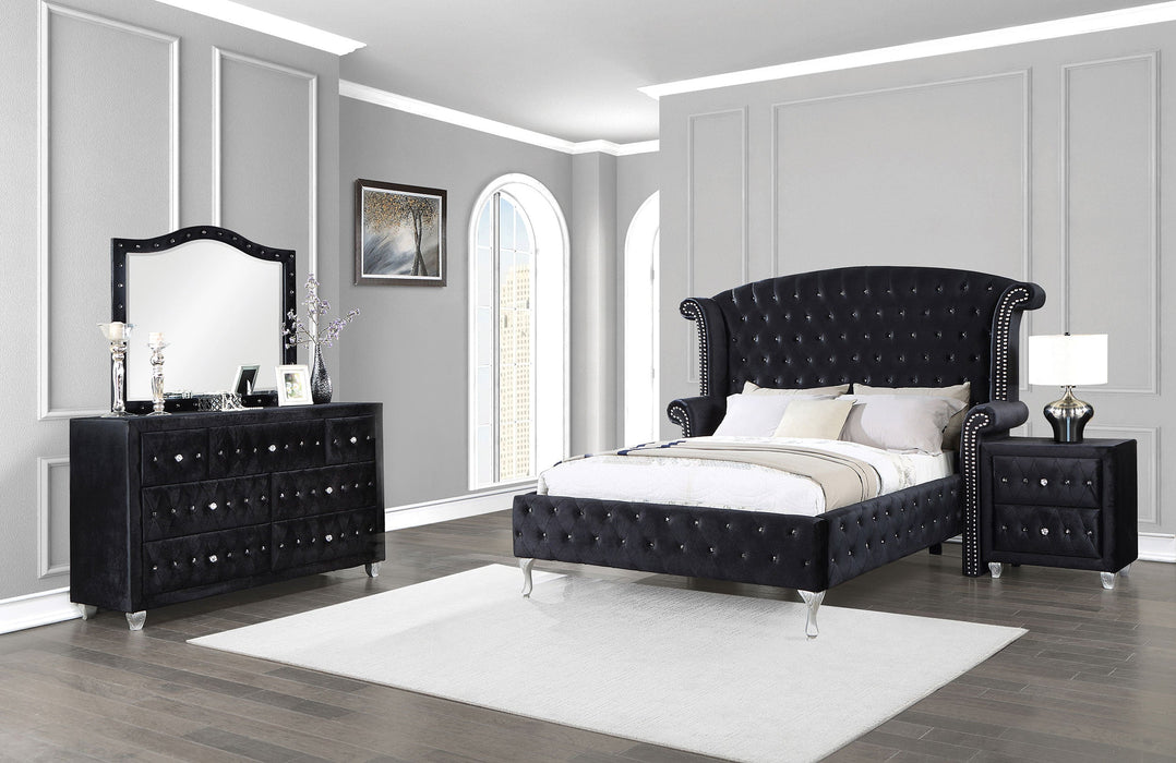 Coaster Deanna Bedroom Set Black Eastern King Set of 4