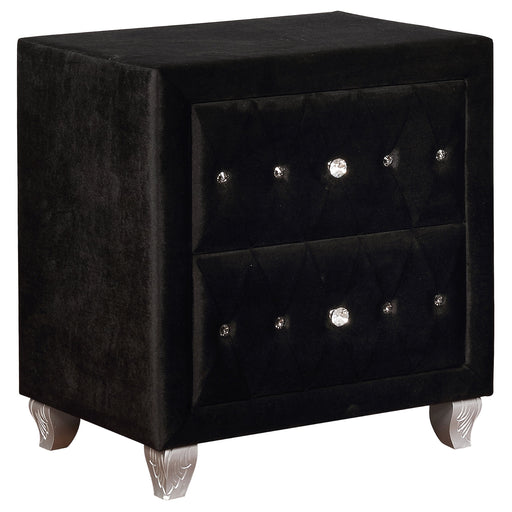 Coaster Deanna 2-drawer Rectangular Nightstand Black Default Title