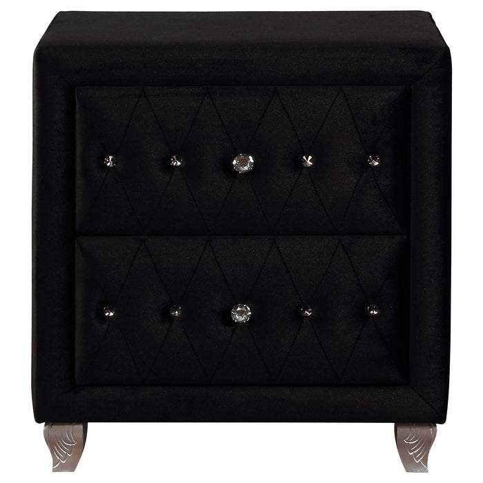 Coaster Deanna 2-drawer Rectangular Nightstand Black Default Title