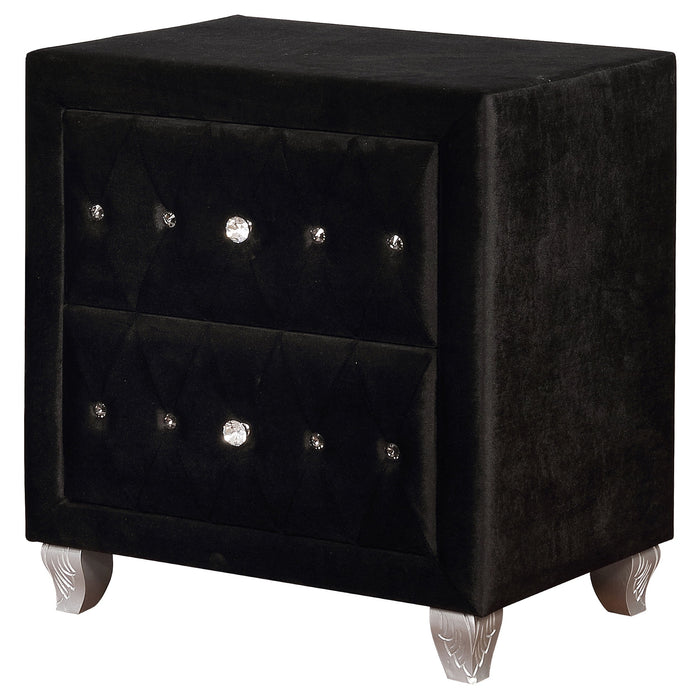 Coaster Deanna 2-drawer Rectangular Nightstand Black Default Title