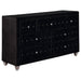 Coaster Deanna 7-drawer Rectangular Dresser Black Default Title