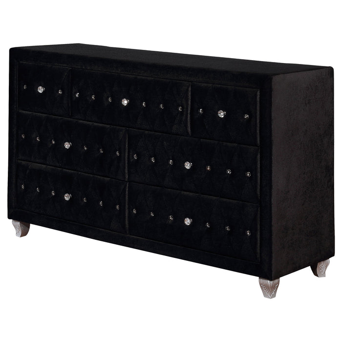 Coaster Deanna 7-drawer Rectangular Dresser Black Default Title