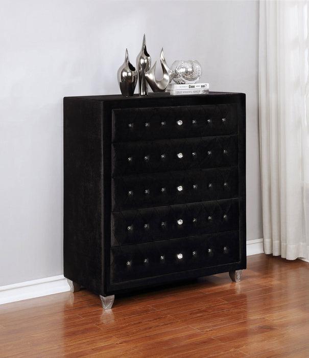 Coaster Deanna Deanna 5-drawer Rectangular Chest Black Default Title