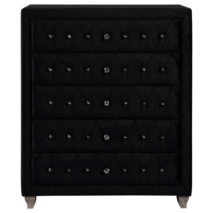 Coaster Deanna Deanna 5-drawer Rectangular Chest Black Default Title