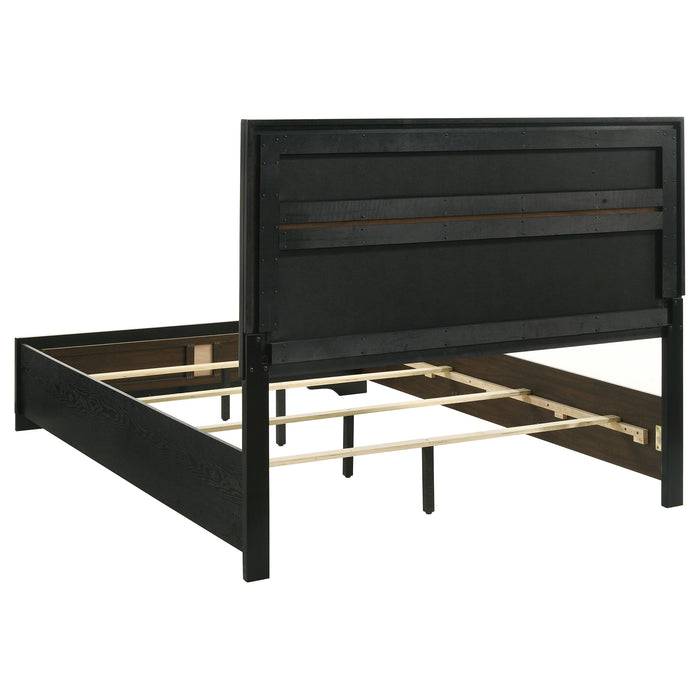 Miranda 55-inch Upholstered  Panel Bed Black