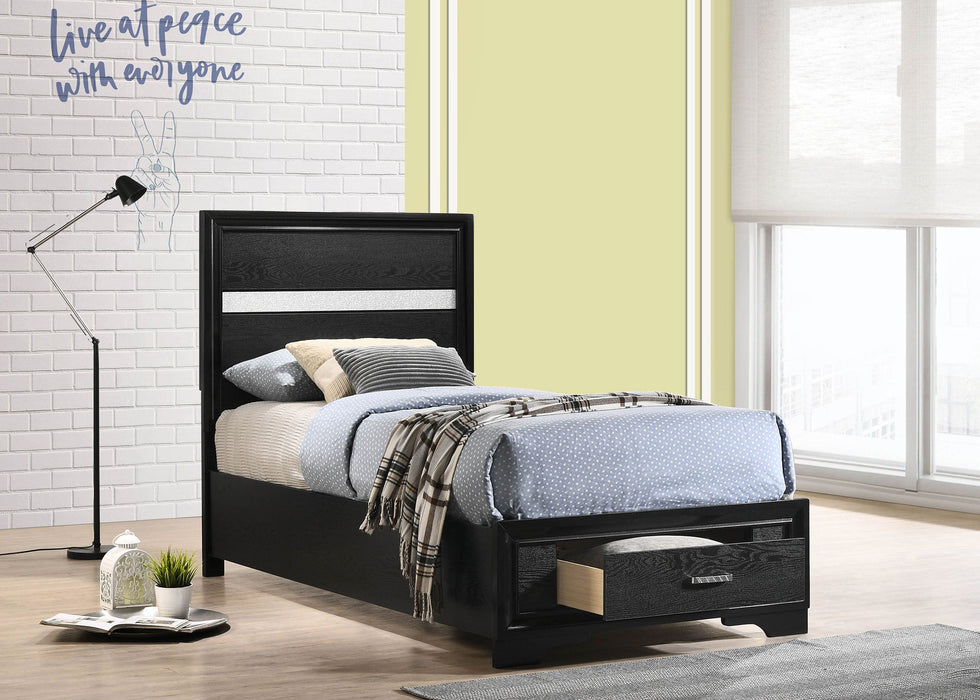 Coaster Miranda 2-drawer Storage Bed Black Twin