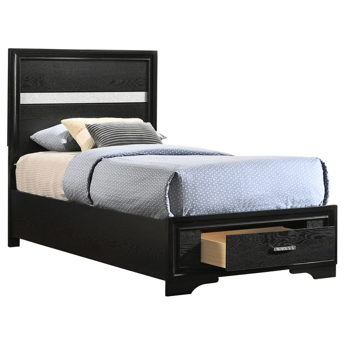 Coaster Miranda 2-drawer Storage Bed Black Twin