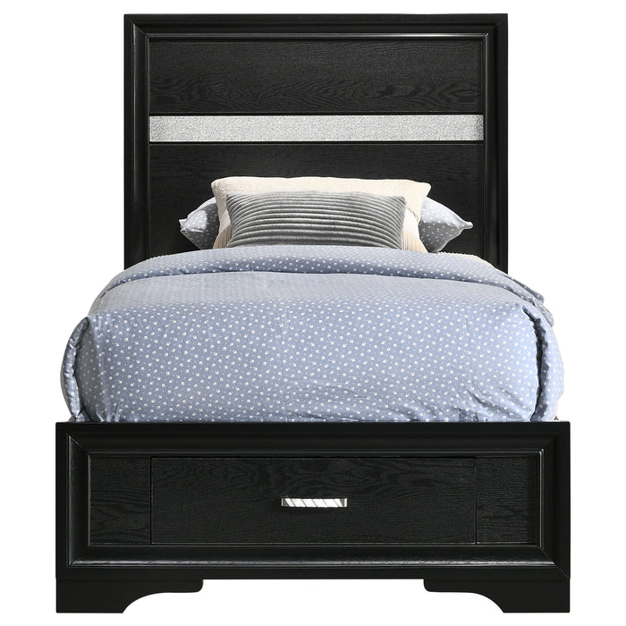 Coaster Miranda 2-drawer Storage Bed Black Twin