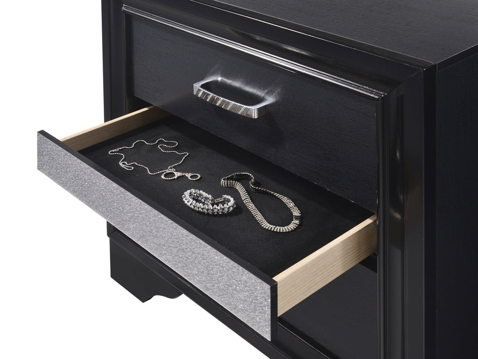 Coaster Miranda 2-drawer Nightstand Tray Black Default Title