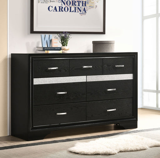 Coaster Miranda 7-drawer Dresser Black and Rhinestone Default Title