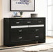 Coaster Miranda 7-drawer Dresser Black and Rhinestone Default Title