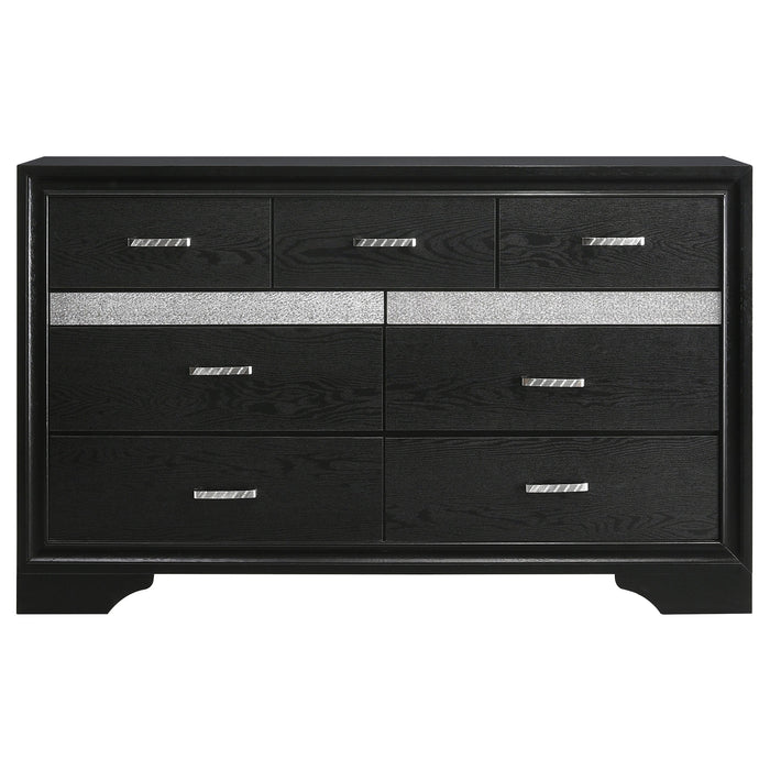 Coaster Miranda 7-drawer Dresser Black and Rhinestone Default Title