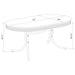 Coaster Retro Oval Dining Table Glossy White and Chrome Default Title