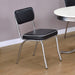 Coaster Retro Open Back Side Chairs Black and Chrome (Set of 2) Red