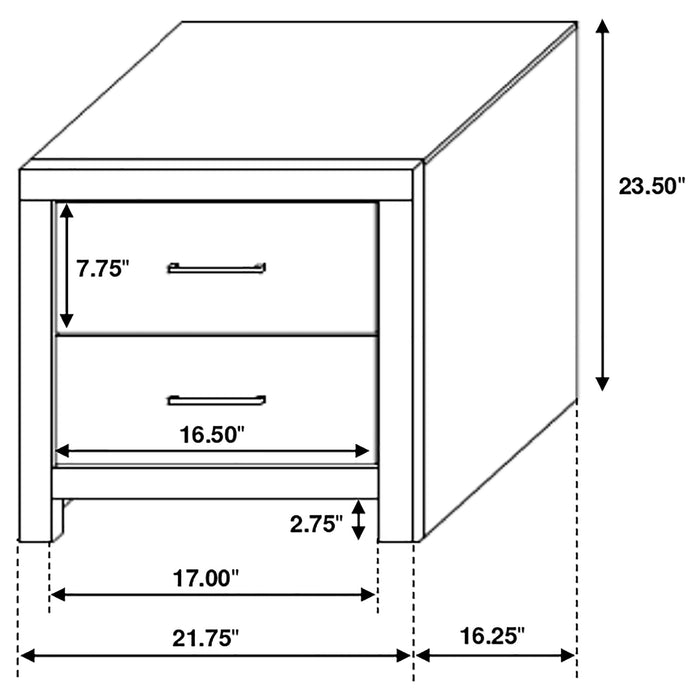 Coaster Brantford 2-drawer Nightstand Barrel Oak Default Title