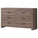 Coaster Brantford 6-drawer Dresser Barrel Oak Default Title