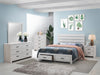 Coaster Brantford Storage Bedroom Set Coastal White Eastern King Set of 4