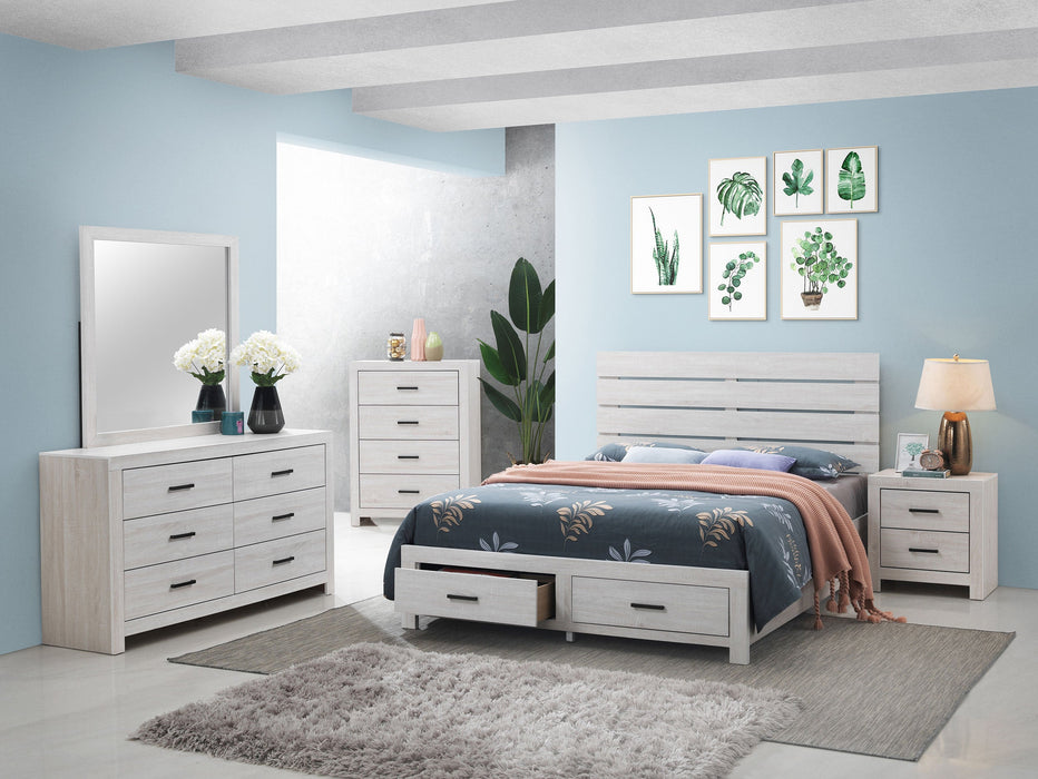 Coaster Brantford Storage Bedroom Set Coastal White Eastern King Set of 4