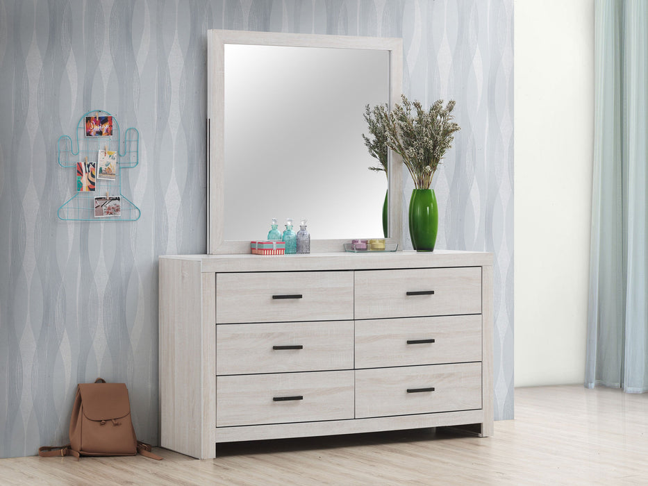 Coaster Brantford 6-drawer Dresser with Mirror Coastal White No Mirror