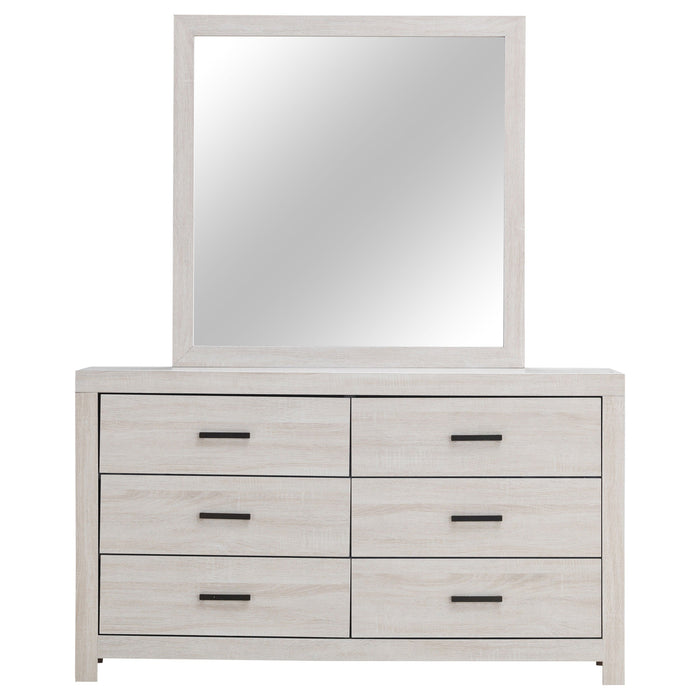 Coaster Brantford 6-drawer Dresser with Mirror Coastal White No Mirror