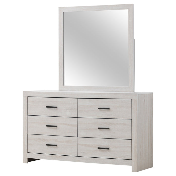 Coaster Brantford 6-drawer Dresser with Mirror Coastal White No Mirror