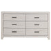 Coaster Brantford 6-drawer Dresser with Mirror Coastal White No Mirror