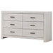 Coaster Brantford 6-drawer Dresser with Mirror Coastal White No Mirror